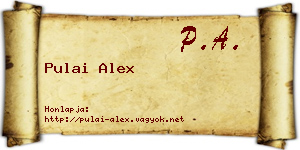 Pulai Alex névjegykártya