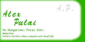 alex pulai business card